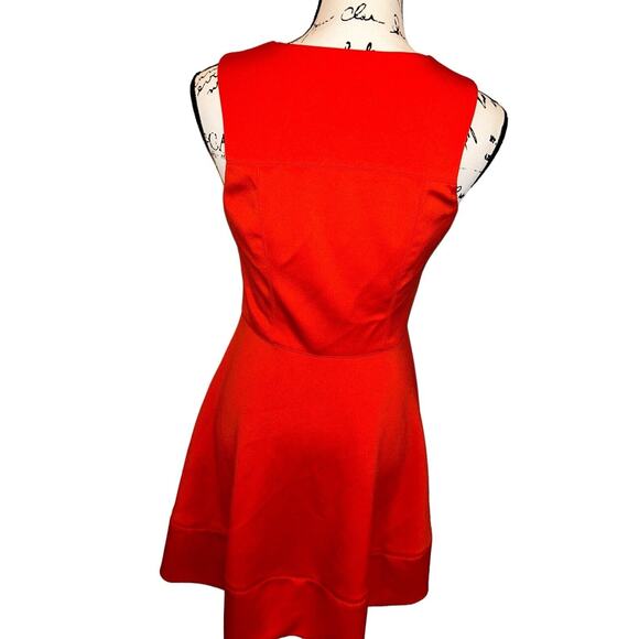 Vince Camuto‎ Orange Sleeveless Full Zip Dress Size 4 Polyester & Spandex Euc - Picture 4 of 11